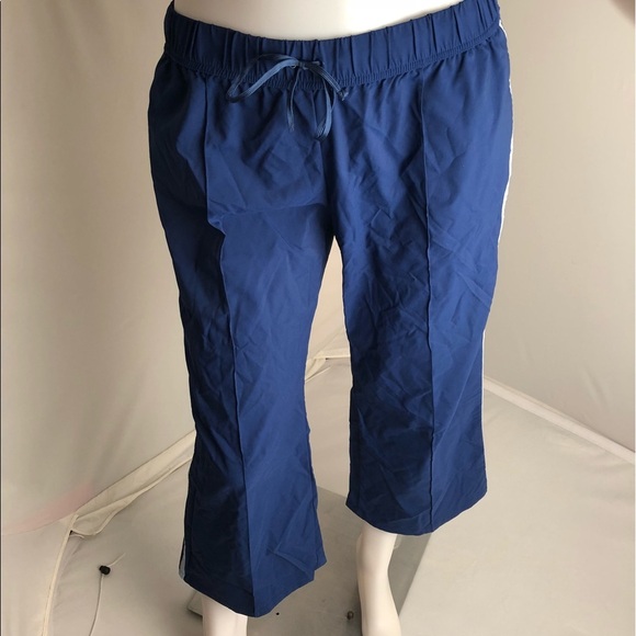 Express Jeans vintage Y2K blue side stripe cropped workout track pants - Picture 1 of 11